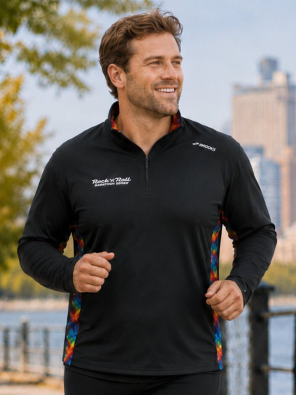 Brooks Rock n Roll Marathon Dash 1/2 Zip Top Mens XXL NWT